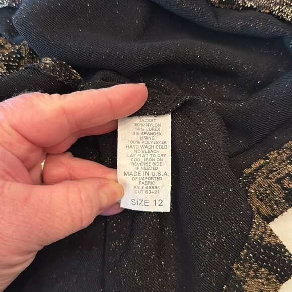 R&M Richard’s Metallic Blouse, size 12 - Picture 7 of 7